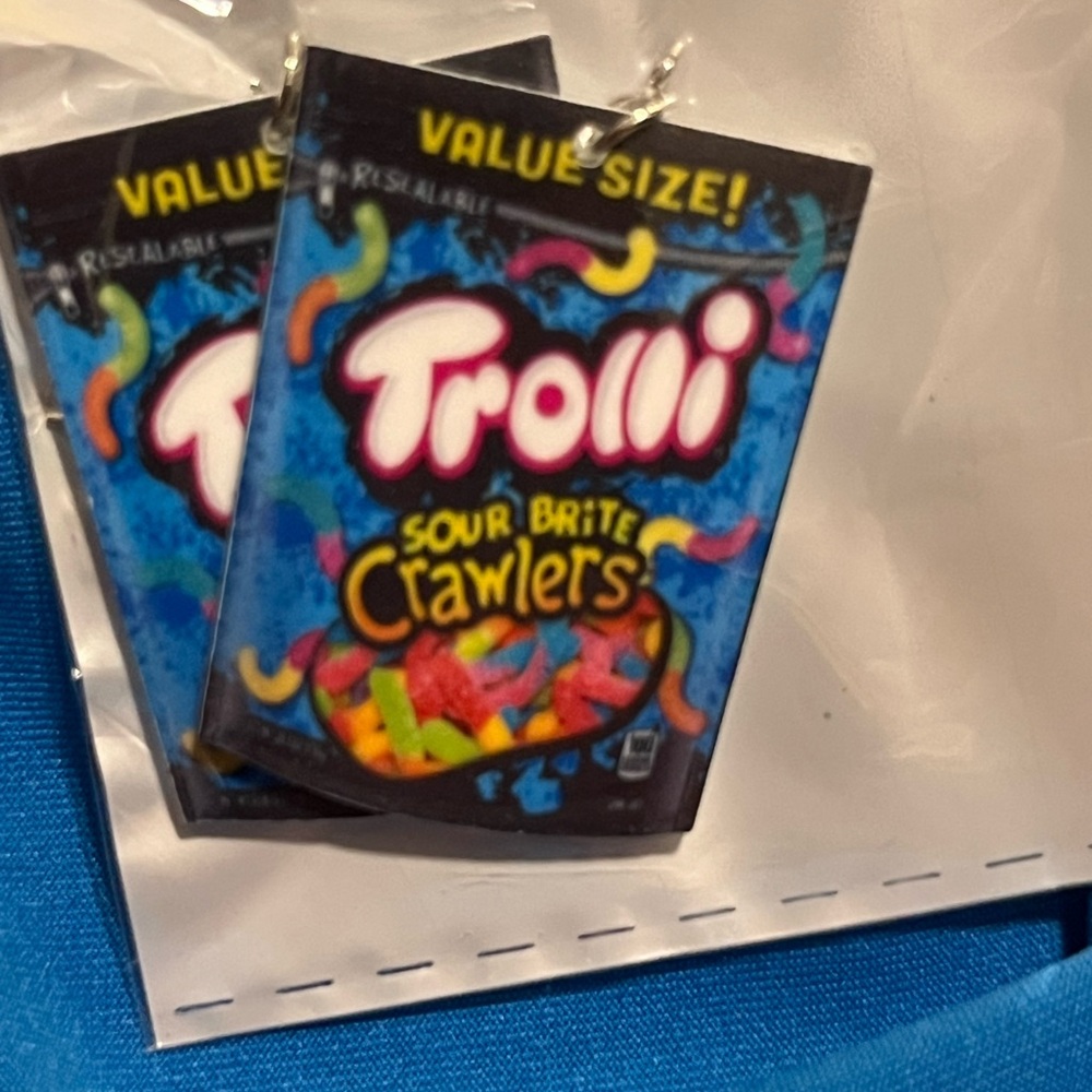Trolli Sour Brite Crawlers Earrings